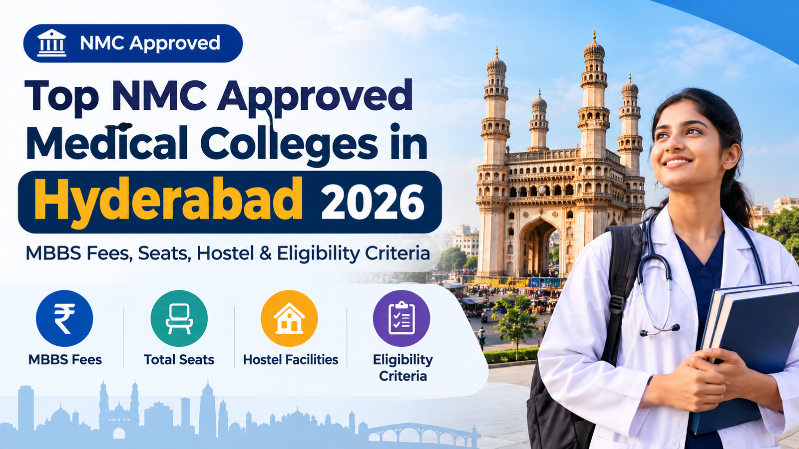Pinnacle NMC accredited medical schools in Hyderabad 2026: MBBS expenses, Seats, Hostel & Eligibility standards